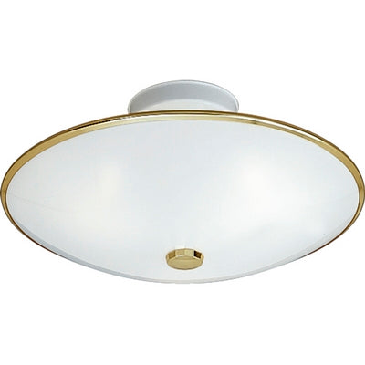 NEW: Progress P4612-10 Round Glass, CTC-Flushmount Polished Brass